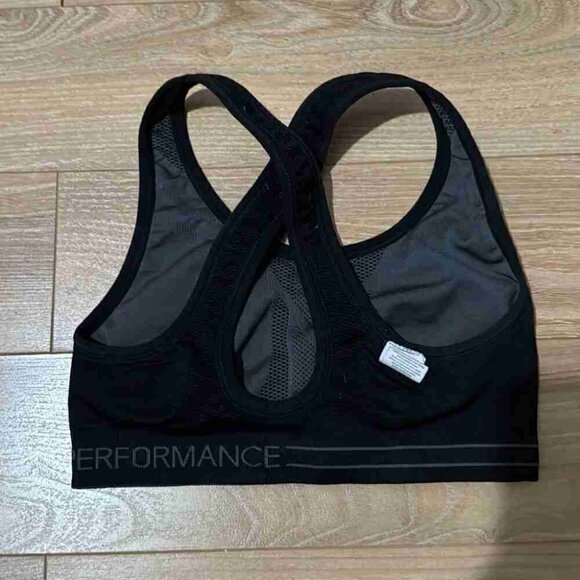 CalvinKlein Performance Seamless Impact Sports Bra Grey/Black Reversible sizexs - Picture 4 of 6
